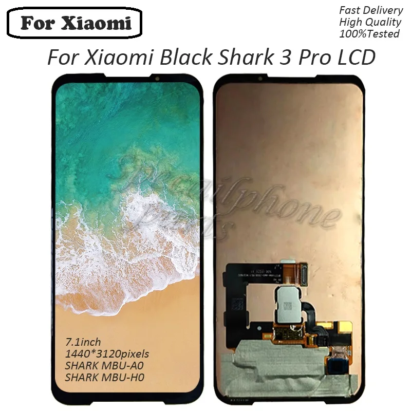 AMOLED для Xiaomi BlackShark 3 KLE-H0 KLE-A0 ЖК-дисплей экран Сенсорная панель дигитайзер Black Shark SHARK