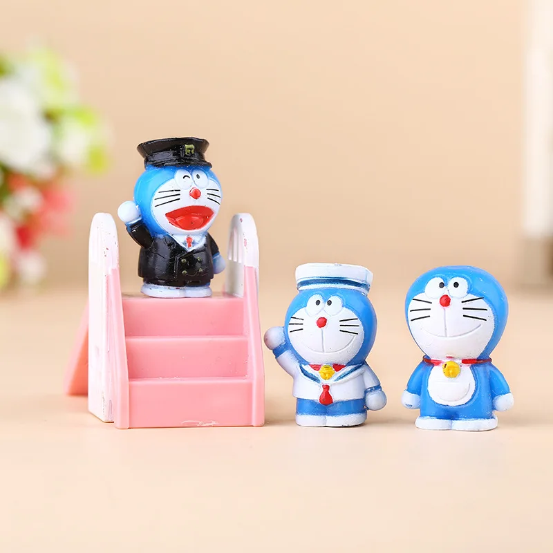 

10pcs 3cm Micro landscape Doraemon Mini dolls Action Figure toys gift Collectible Model Toys Girls Boys Children's Gift