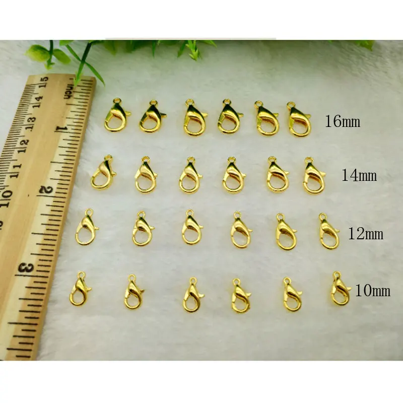 DIY застежка-карабин 100 шт./золото/черный/никель/серебро/бронза/ожерелье ювелирные