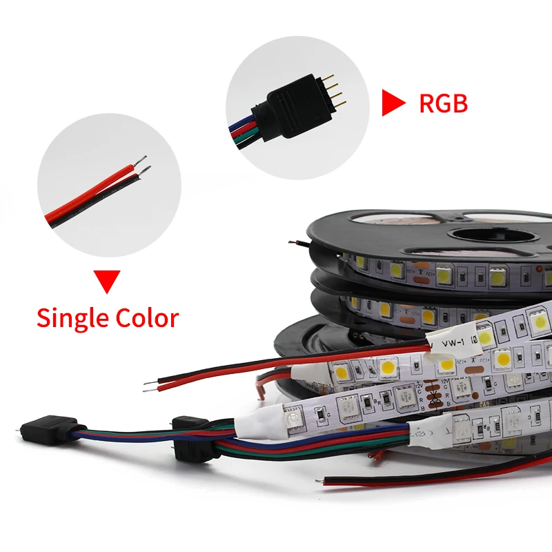 SMD 5050 Светодиодные ленты светильник RGB Водонепроницаемый 5M 5 В 12 24 постоянного