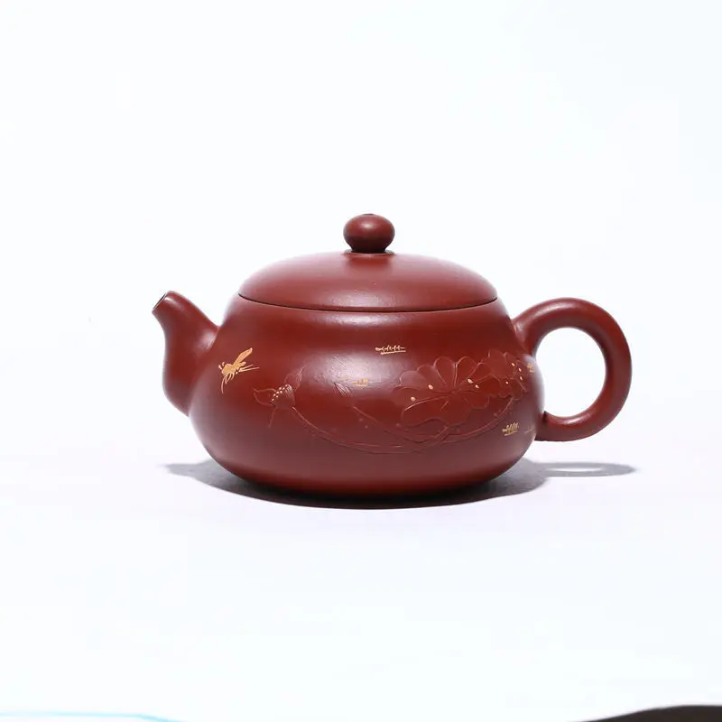 

Yixing handmade purple clay teapot, Heyun gourd teapot, Dahongpao teapot