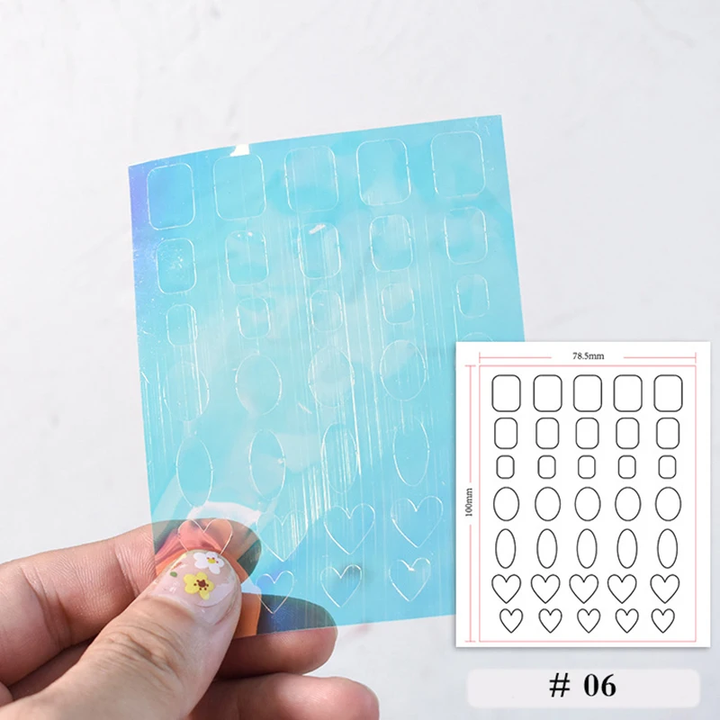1 лист новинка наклейки для дизайна ногтей в виде сердца Авроры | Красота и
