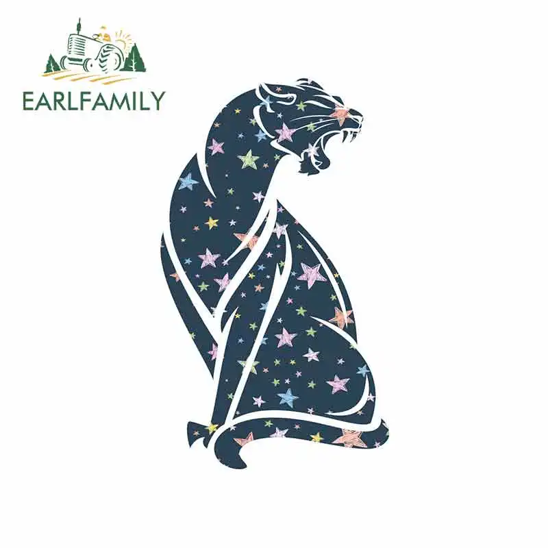 

EARLFAMILY 13cm x 7.6cm Angry Panther Cartoon Funny Car Stickers Vinyl JDM Bumper Trunk Truck Graphics RV VAN 3D DIY Fine Decal