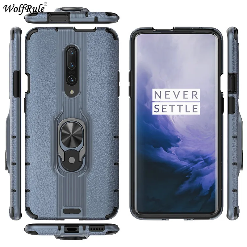 Кольцевой кронштейн чехол для телефона на Oneplus 7 Pro Чехол защитный жесткий Бампер