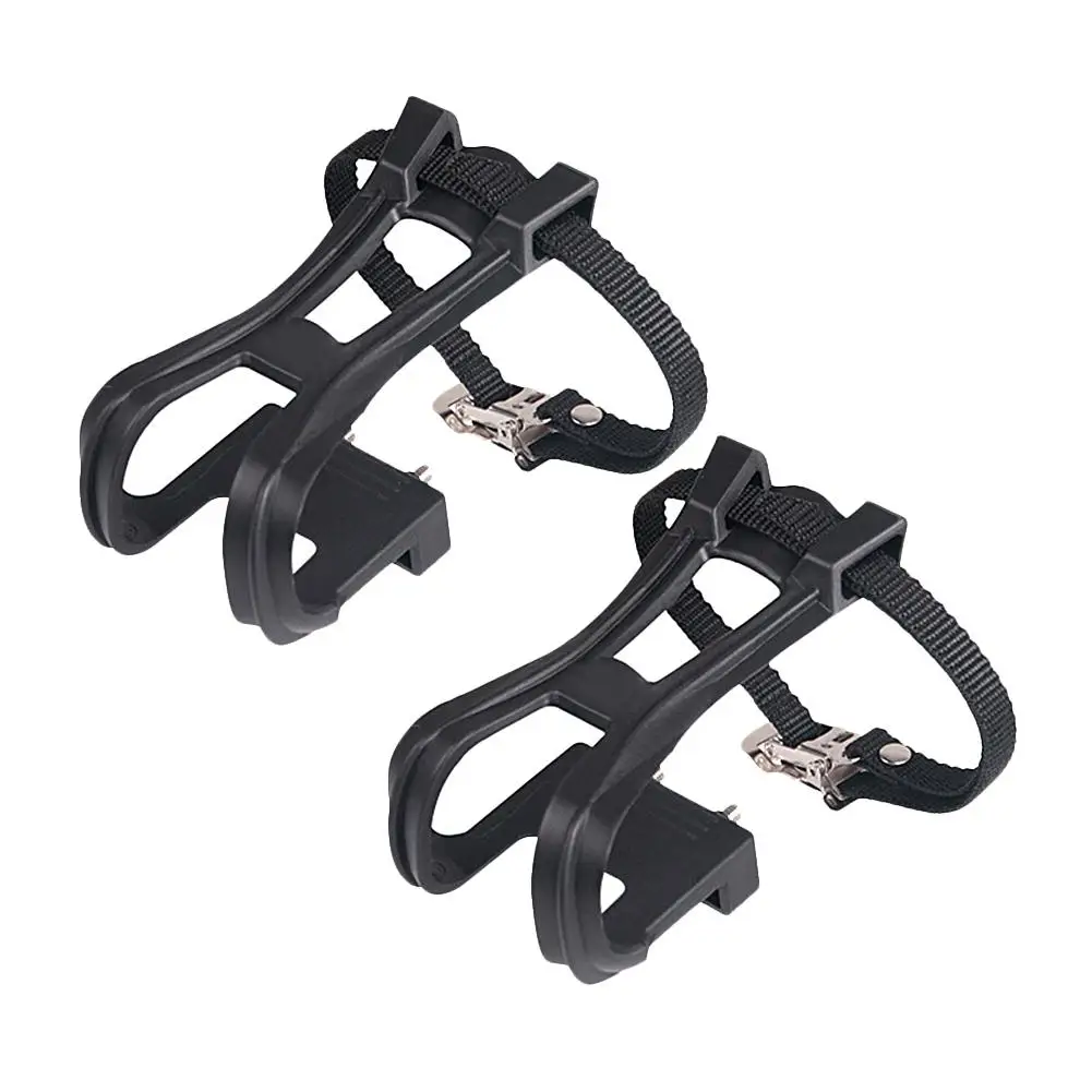 

1 Pair Nylon Cycling MTB Road Mountain Bike Pedal Toe Clip Strap Belts(Black)