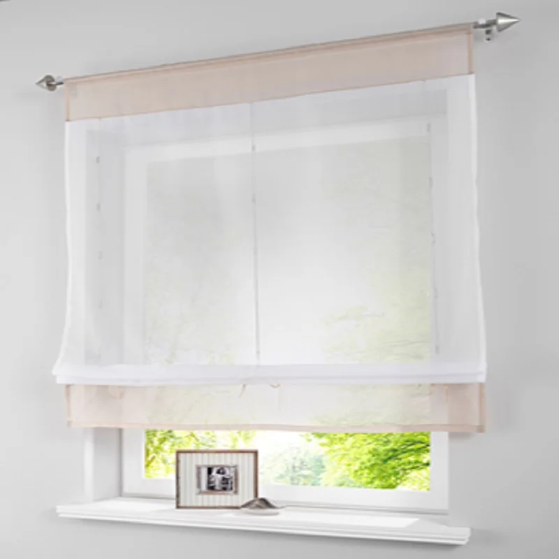 Короткие тюлевые Шторы для кухни прозрачные Занавески Из вуали тканевые шторы