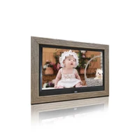 10 inch customized digital photo frame with wooden frame auto play picture or video ips screen view 178 degree