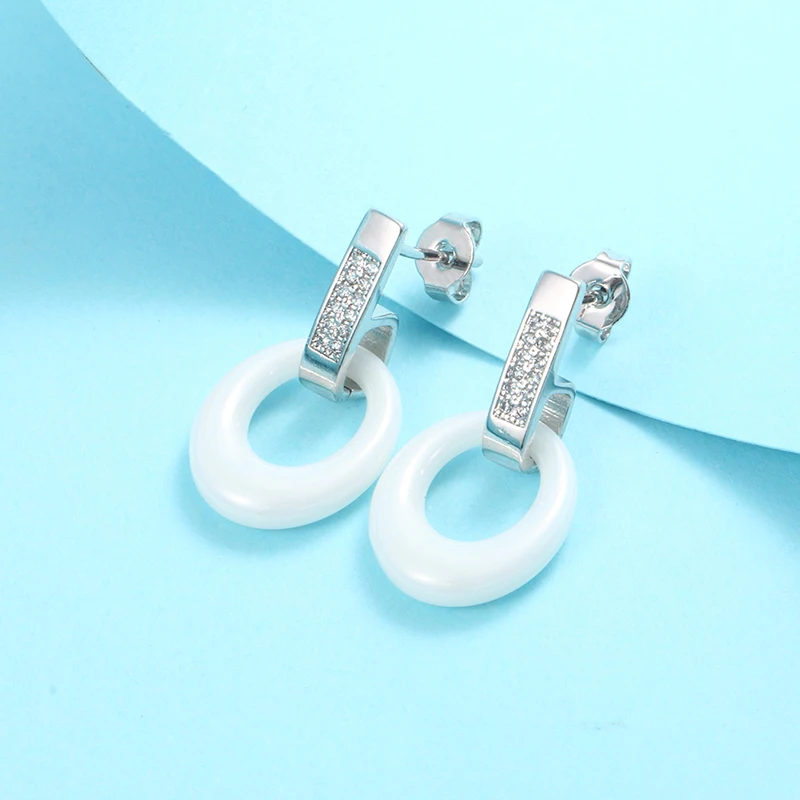 Изысканное женское свадебное ожерелье серьги ювелирный набор здоровые