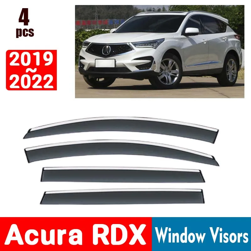 FOR Acura RDX 2019-2022 Window Visors Rain Guard Windows Rain Cover Deflector Awning Shield Vent Guard Shade Cover Trim