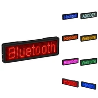bluetooth led name badge rechargeable light sign diy programmable scrolling message board display led