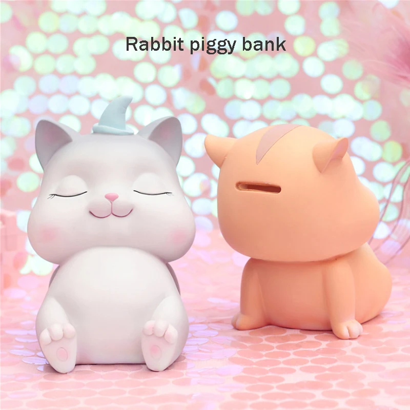 

Creative Cartoon Piggy Bank Cute Cat Rabbit Piggy Bank Household Piggy Bank Large Capacity Piggy Bank Coin Storage Box