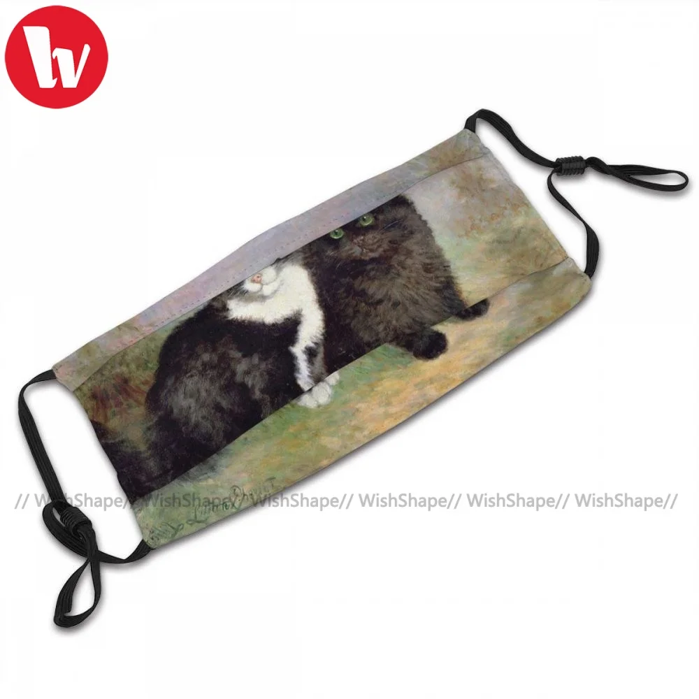 

Fast Shipping Dust Protection Black Cat Face Mask Fantasy Cloth Unisex Mouth Facial Mask With Filter