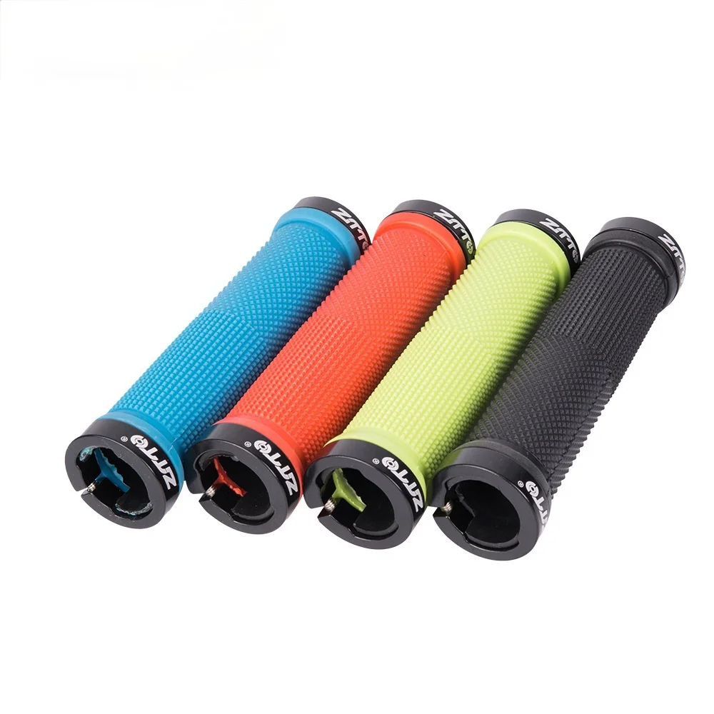 

1Pair ZTTO MTB Handlebar Grips Silicone Gel Lock on Anti slip Grips for MTB Folding Bike Skull design bicycle parts AG15