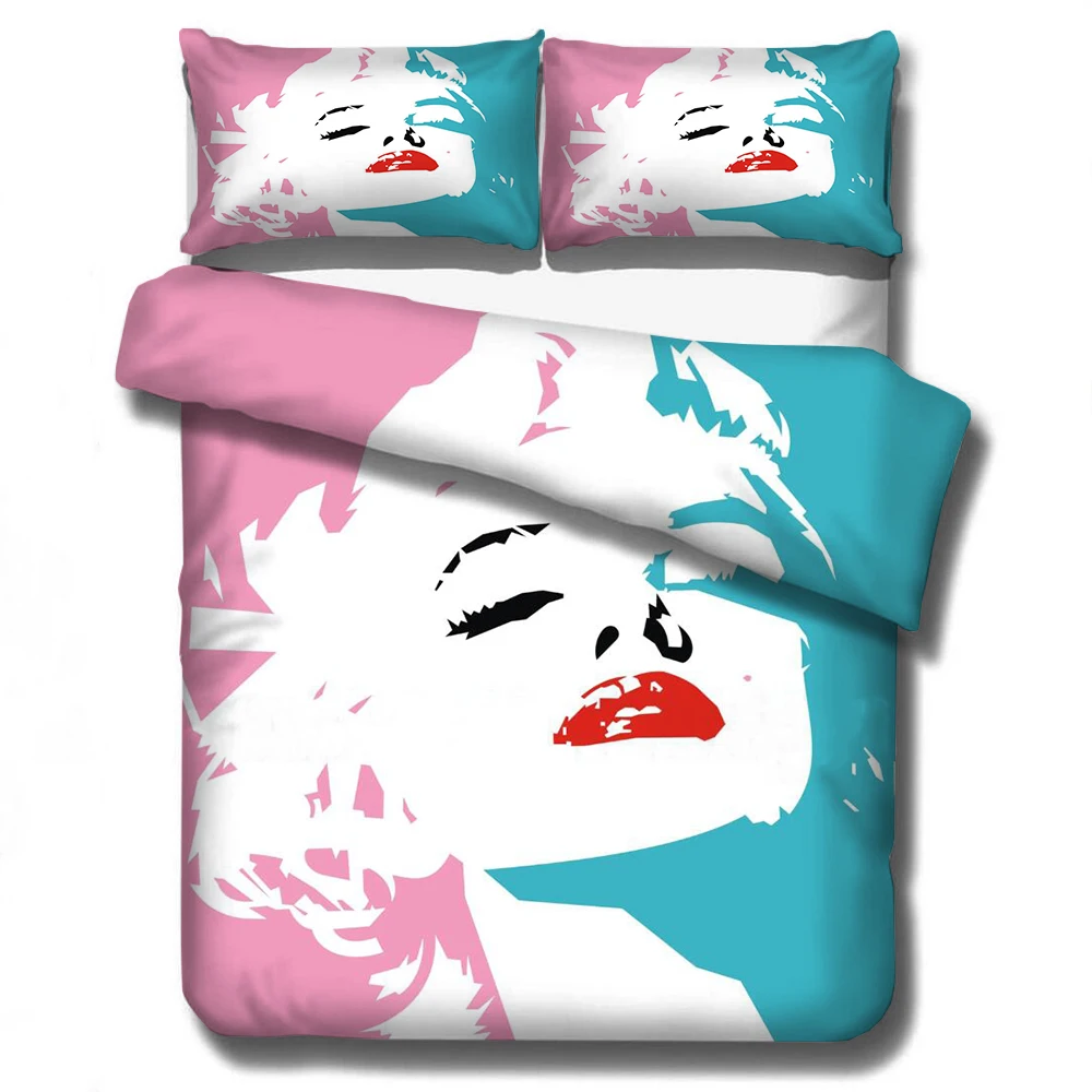 

Super Star MarilynMonroe 3D Print Comforter Bedding Set Beauty Duvet Covers Pillowcase Luxury Queen King Size Adults Gift Hot