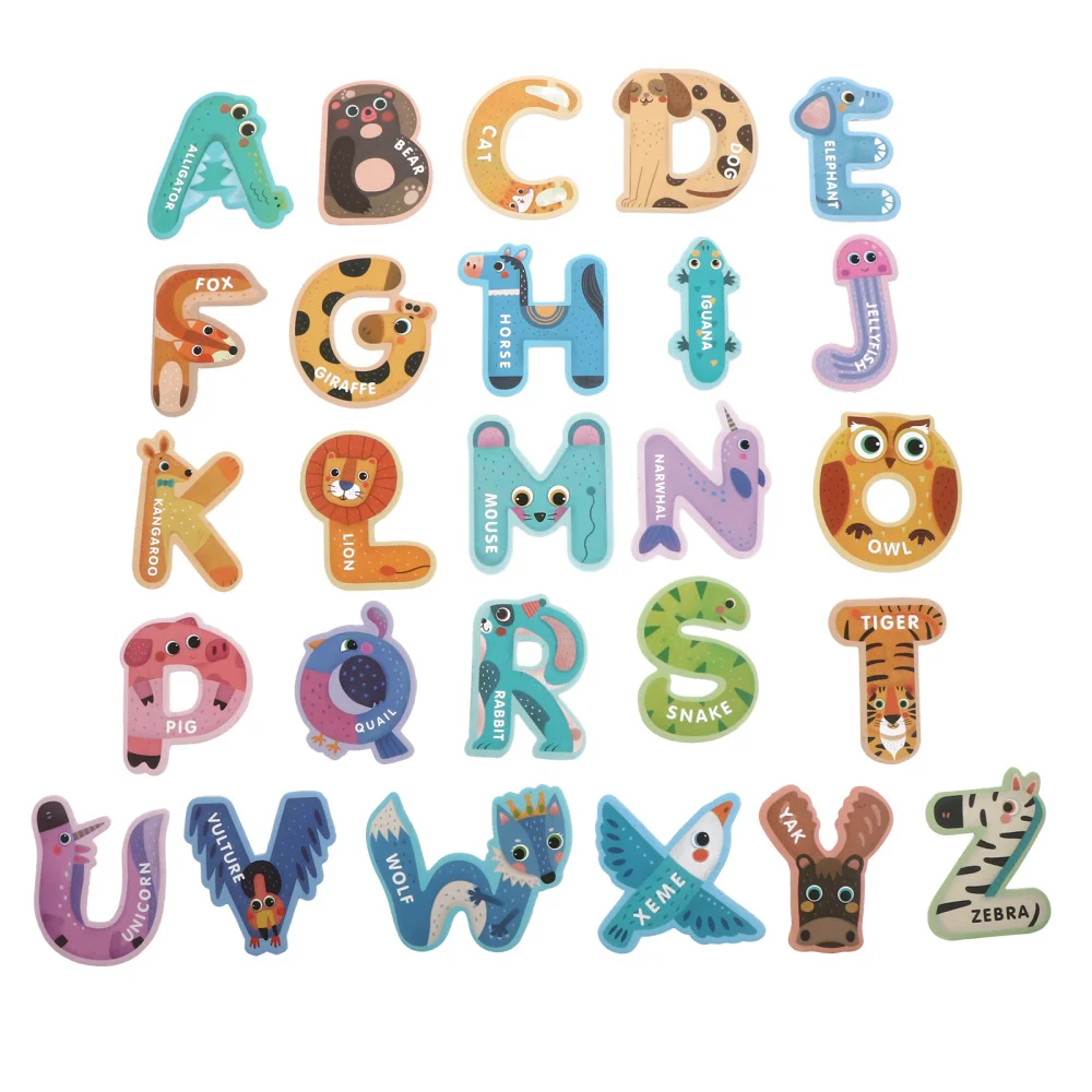 

1 Set Magnetic English Letters Sticker Magnets Toys Children Educational