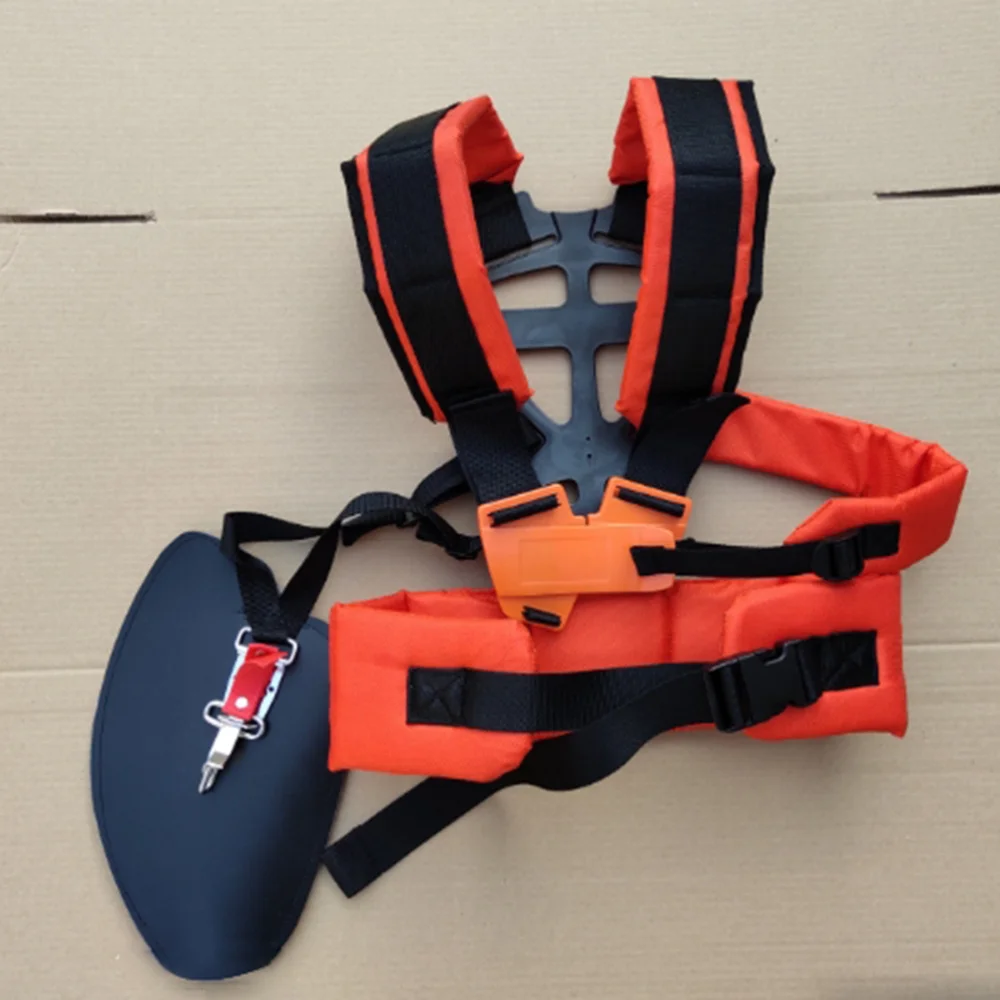 

Double Shoulder W Shape Harness Strap Comfortable Labor Saving Strimmer Padded Belt for Brush Cutter Trimmer Garden Pruner (Oran