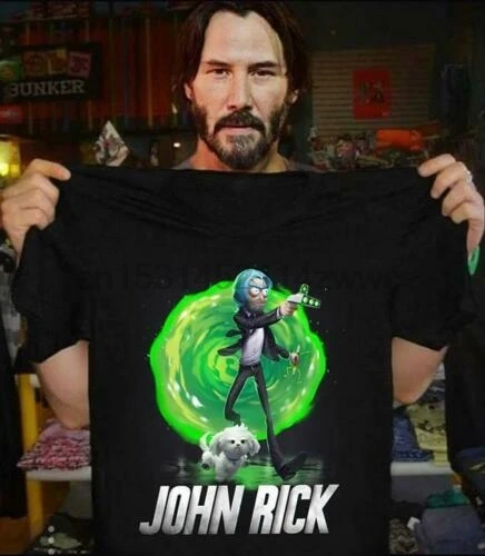 

John Rick Funny John Wick Parody T Shirt Printed Men T-Shirt Short Sleeve Funny Tee Shirts