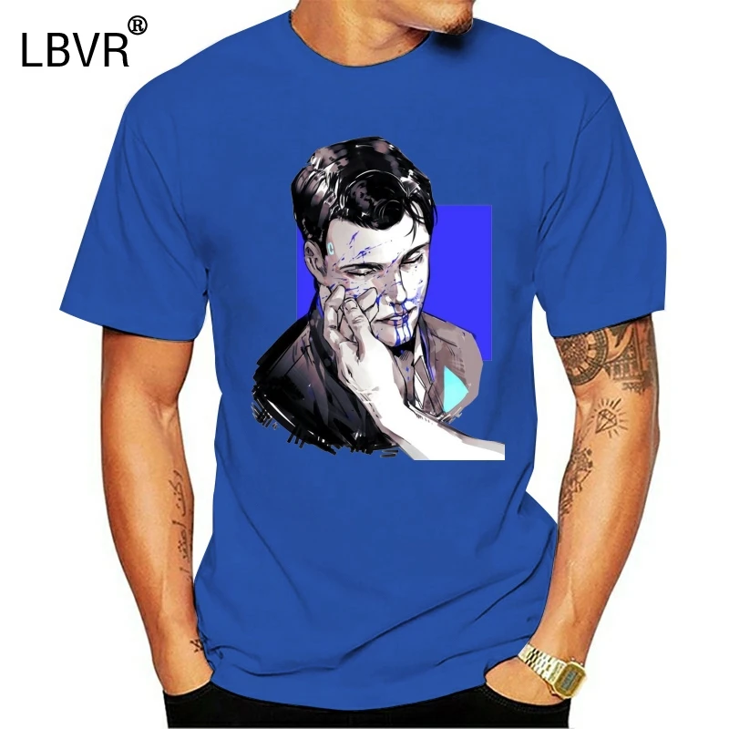 Горячая игра Detroit стать человека забавная крутая футболка с принтом Мужская