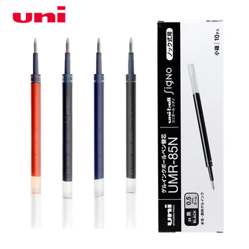 12 шт./партия Mitsubishi Uni UMR-85 гелевые ручки ролика шарик пополнения чернил 0,5 мм подходит для UMN-207 UMN-105 UMN-152 шариковой ручки письменные принадлежности