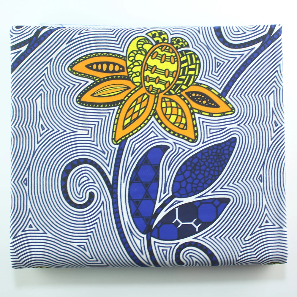 

2020 Hottest Sale African Veritable Guaranteed 100% Cotton Wax windmill print fabric 6 yards wax africain nederlands
