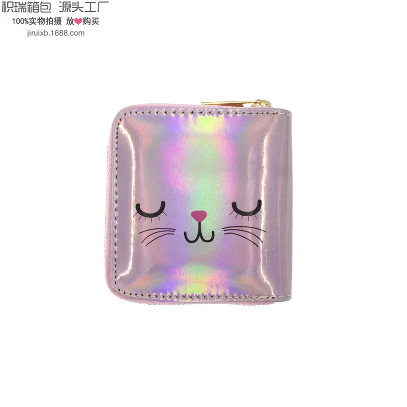 30short purse Мультяшный кожаный кошелек на молнии для девочек, кошелек для монет, медведь, кот, арбуз, фрукты, летняя женская модная сумка для денег, дамские смарт-кошельки для карт - Цвет: 30short purse