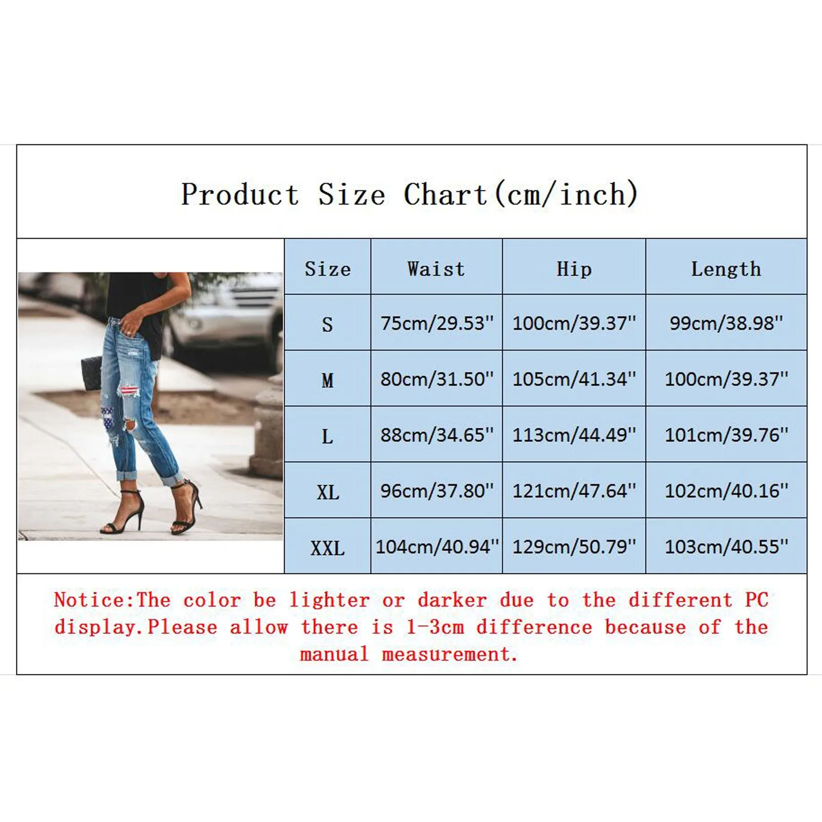 

Jaycosin Jeans Woman High Waist 2021 Vintage Clothes Ladies Ripped Independence Day Jeans Streetwear Y2k Pantalon Pour Femme