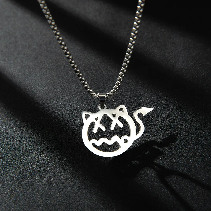 Футболки в стиле хип хоп модные серебристые маленький дьявольский кулон из