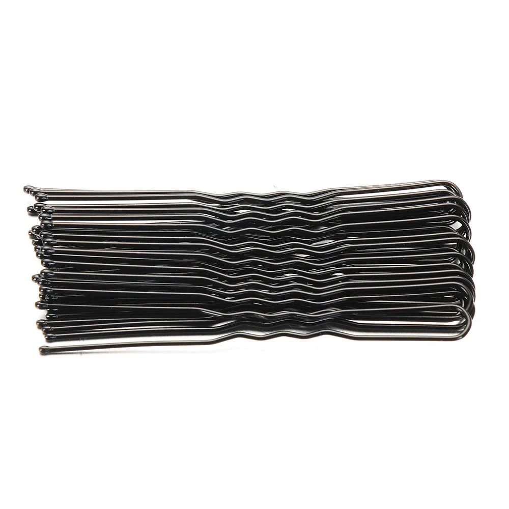 7cm black 20 шт./лот u-образные заколки для волос, заколки для волос, металлические заколки, заколки для волос, аксессуары для укладки волос черного серебристого и золотистого цвета, кофе - Цвет: 7cm black