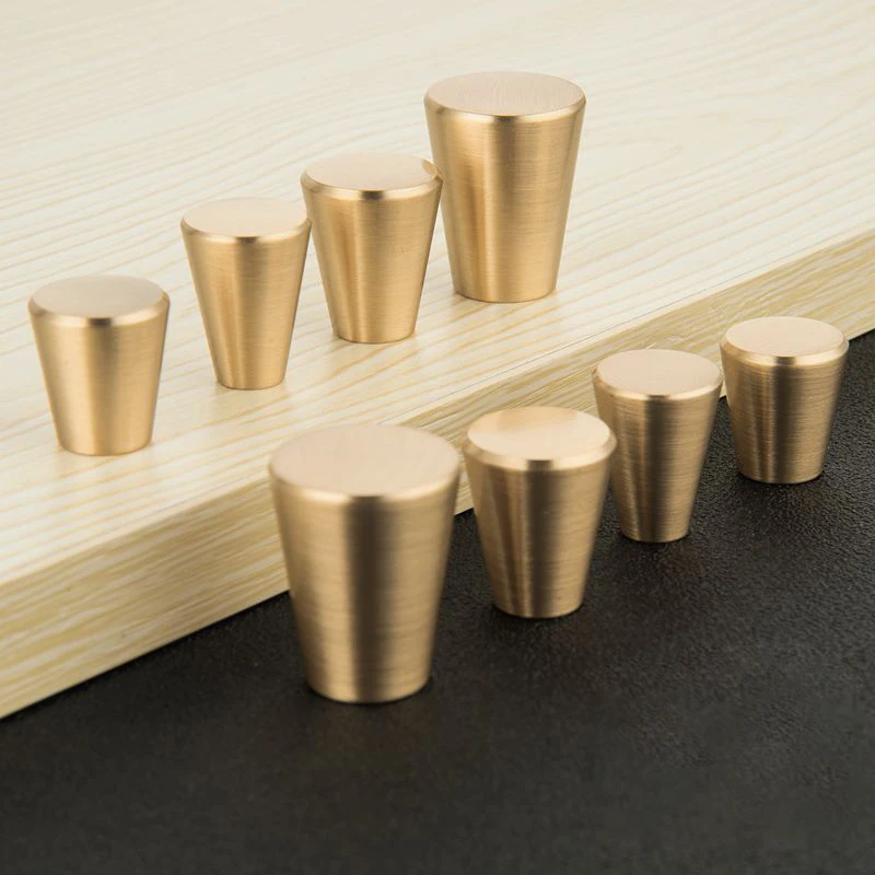 Конусная форма медные ручки для шкафа твердые ящика кухонный шкаф дверные