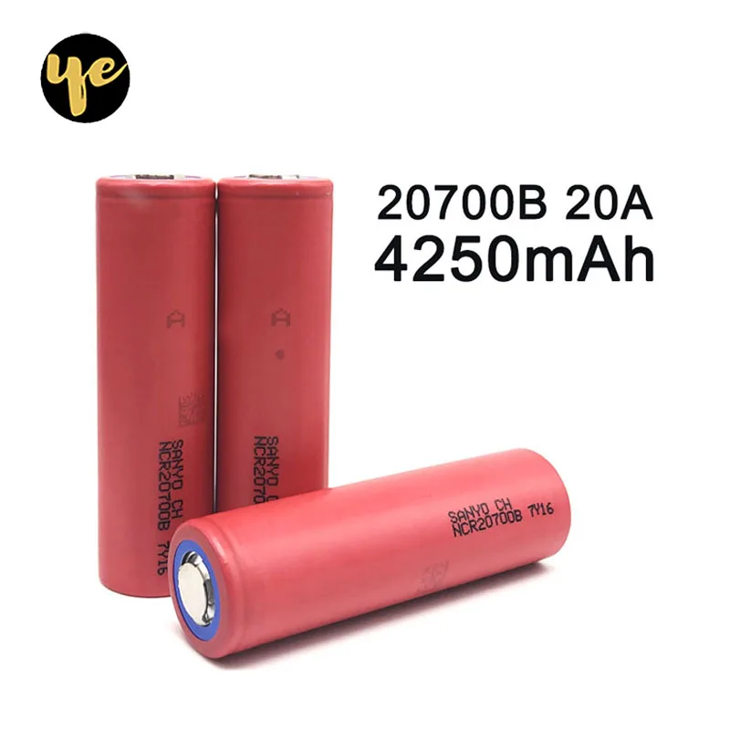 20700 батарея для SANYO NCR20700A 20700B 3100mAh 4250mAh 35A 20A аккумуляторная батарея для 20700 электронной сигареты Vape литиевая батарея