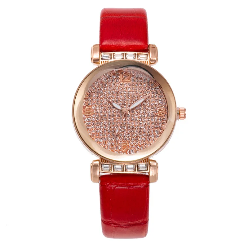 

2021 New Luxury Full Diamond Starry Belt Women's Watch High-End Bamboo Pattern Women's Fashion Quartz Watch