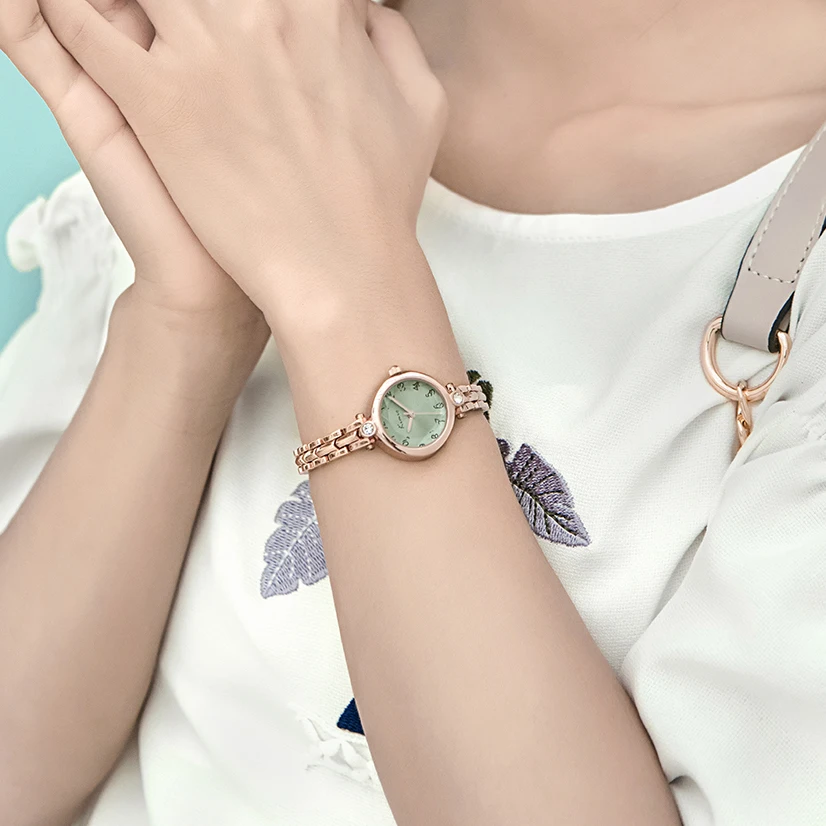 Kimio Роскошные Кварцевые часы Стразы браслет из нержавеющей стали модные