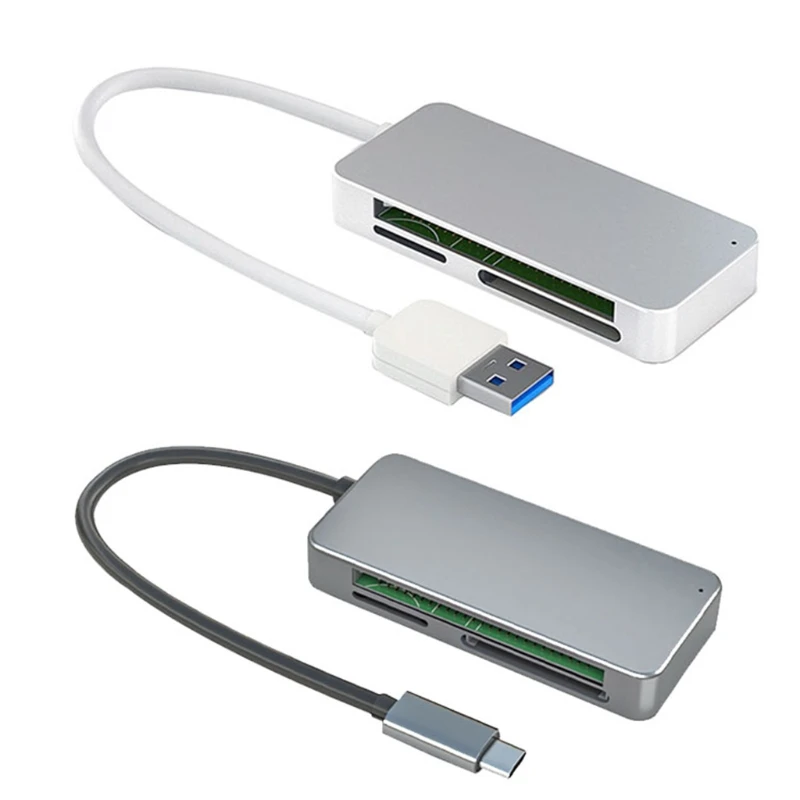 

Алюминиевый кардридер 3 в 1, USB 3,0/Type-C к CF TF SD