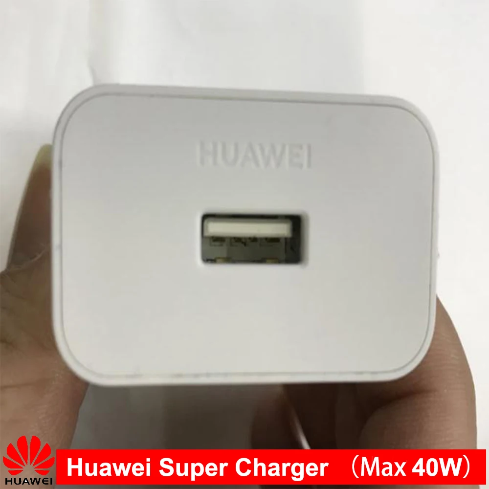 Оригинальный Huawei 40 Вт UK US EU супер зарядное устройство адаптер питания 5A USB TYPE-C