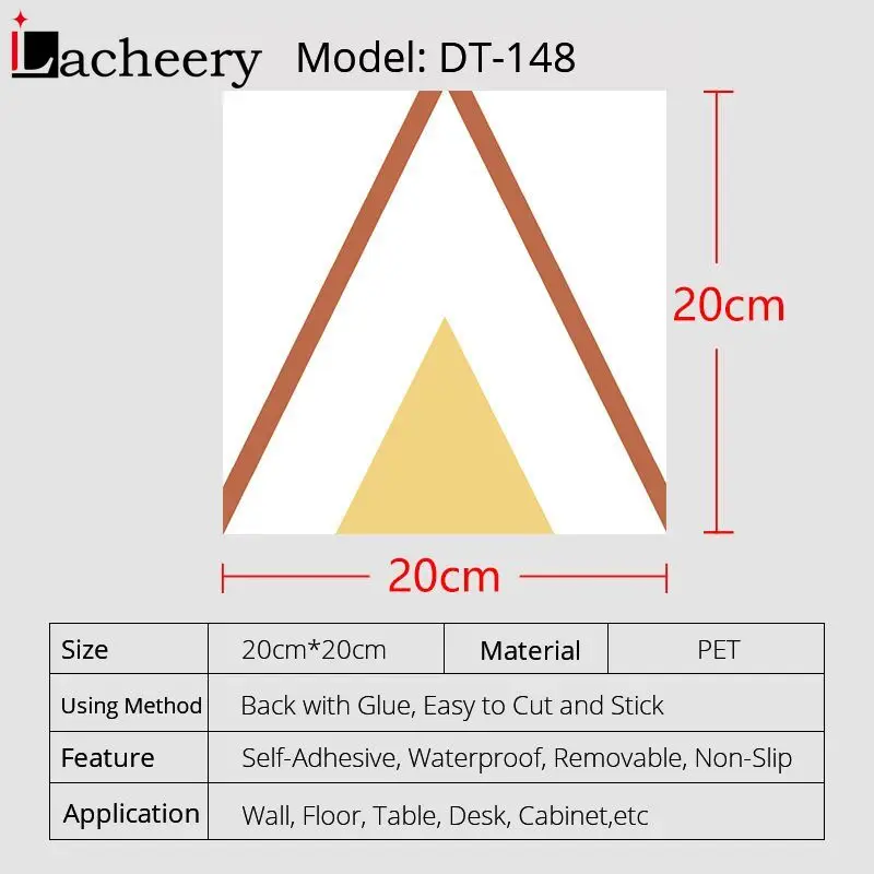 

Modern Thick Floor Tiles Diagonal Wall Stickers Desk Wardrobe Decoration Mural Waterproof Bathroom Waist Line PVC Ground Decals