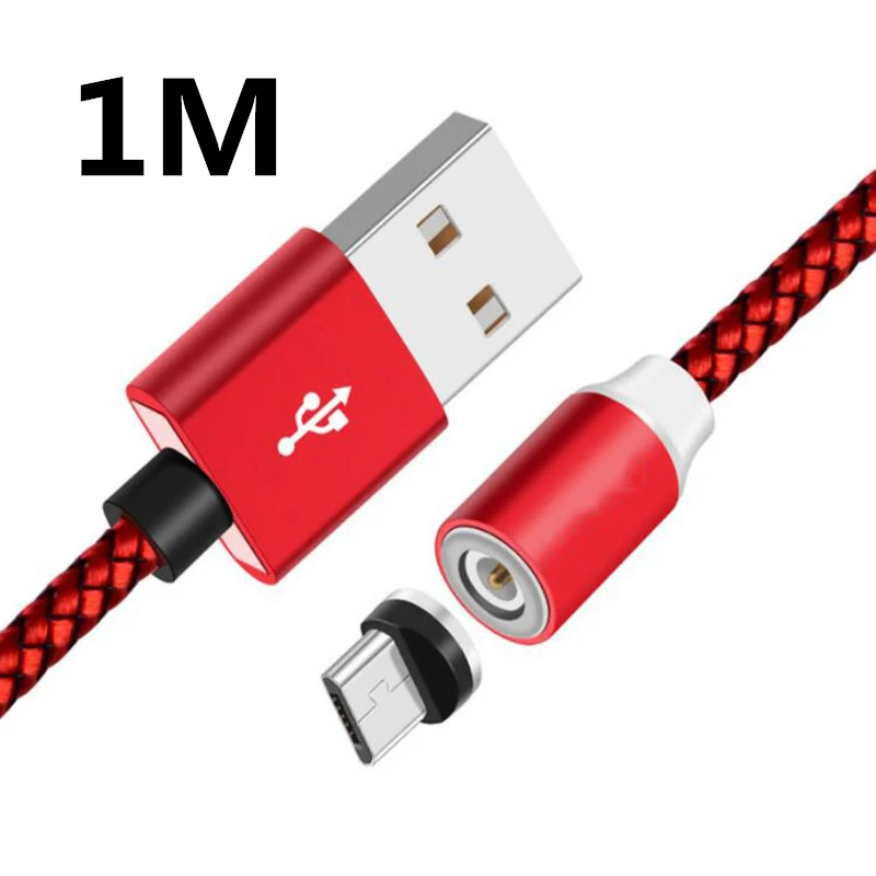 Red 1M 1 м 2 м Быстро Магнитный кабель Micro Тип usb C Зарядное устройство зарядки для iPhone 7 XS X XR samsung S8 магнит для Android телефонов usb кабель - Тип штекера: Red 1M