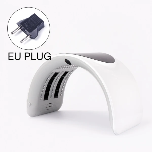 EU Plug Складной Фотон PDT светодиодный светильник маска для лица машина 7 цветов лечение акне отбеливание лица Омоложение кожи светильник терапия - Цвет: EU Plug
