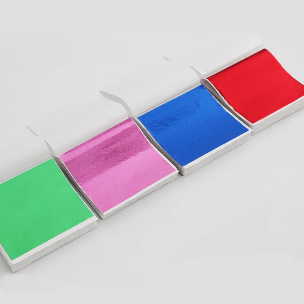 

8X8.5cm Red Foil Leaf Taiwan Alloy Gold Sheets for Home Furniture Lines Wall Crafts with High Quality Gilding Paper