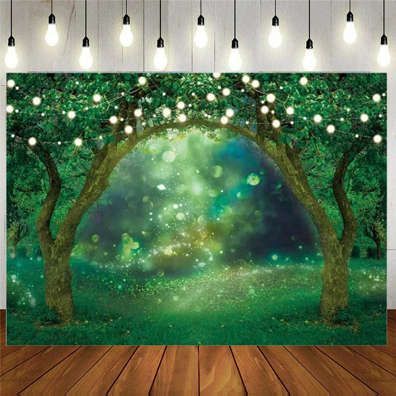Spring Enchanted Garden Backdrop Forest Fairy Wonderland Woodland Background Wedding Baby Shower Birthday Party Banner Decor