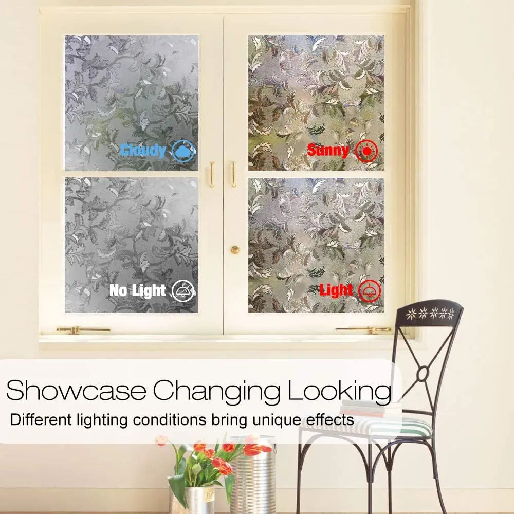 3D коричневая матовая оконная пленка самоклеящаяся декоративная статическая