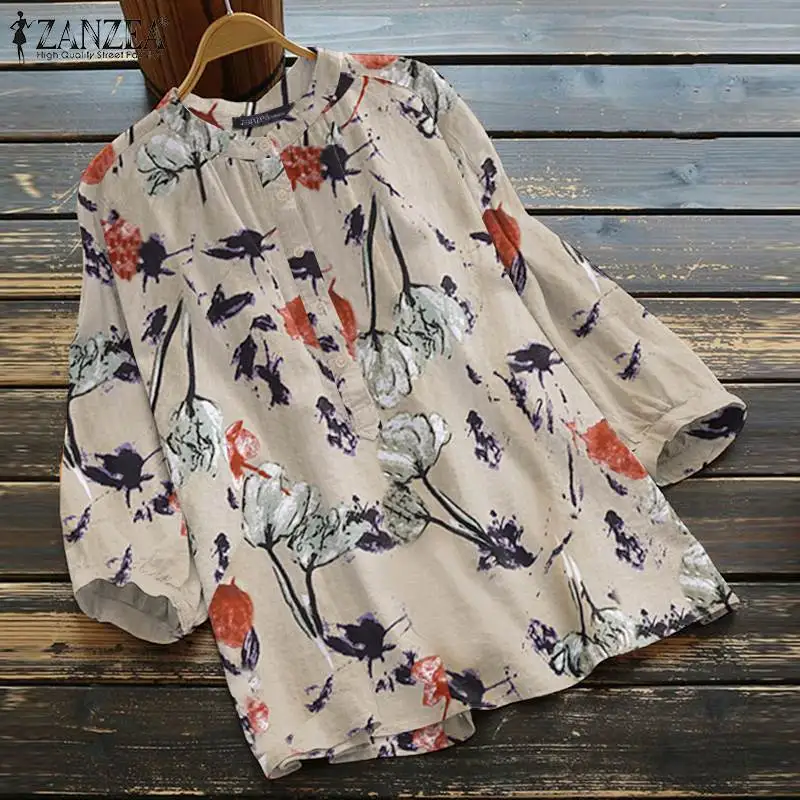 

Блузка женская оверсайз с принтом, на весну-лето