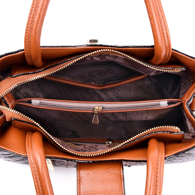 

Women's bag Vintage Crocodile pu Leather Luxury Handbags Designer Female Shoulder Bag Messenger bag Ladies Bolsas Feminina 2020