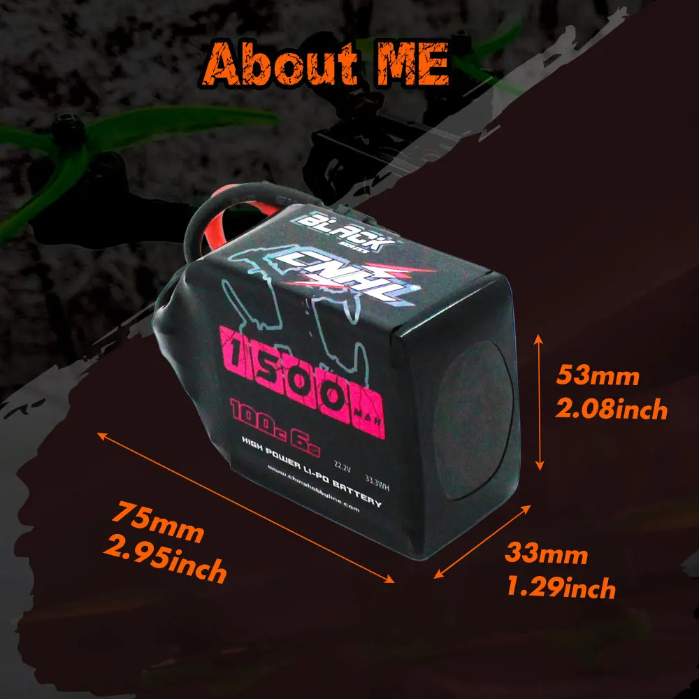 Аккумулятор CNHL Lipo 6S 22 2 в 1500 мАч 4 шт. батарея черной серии XT60 100C для квадрокоптера