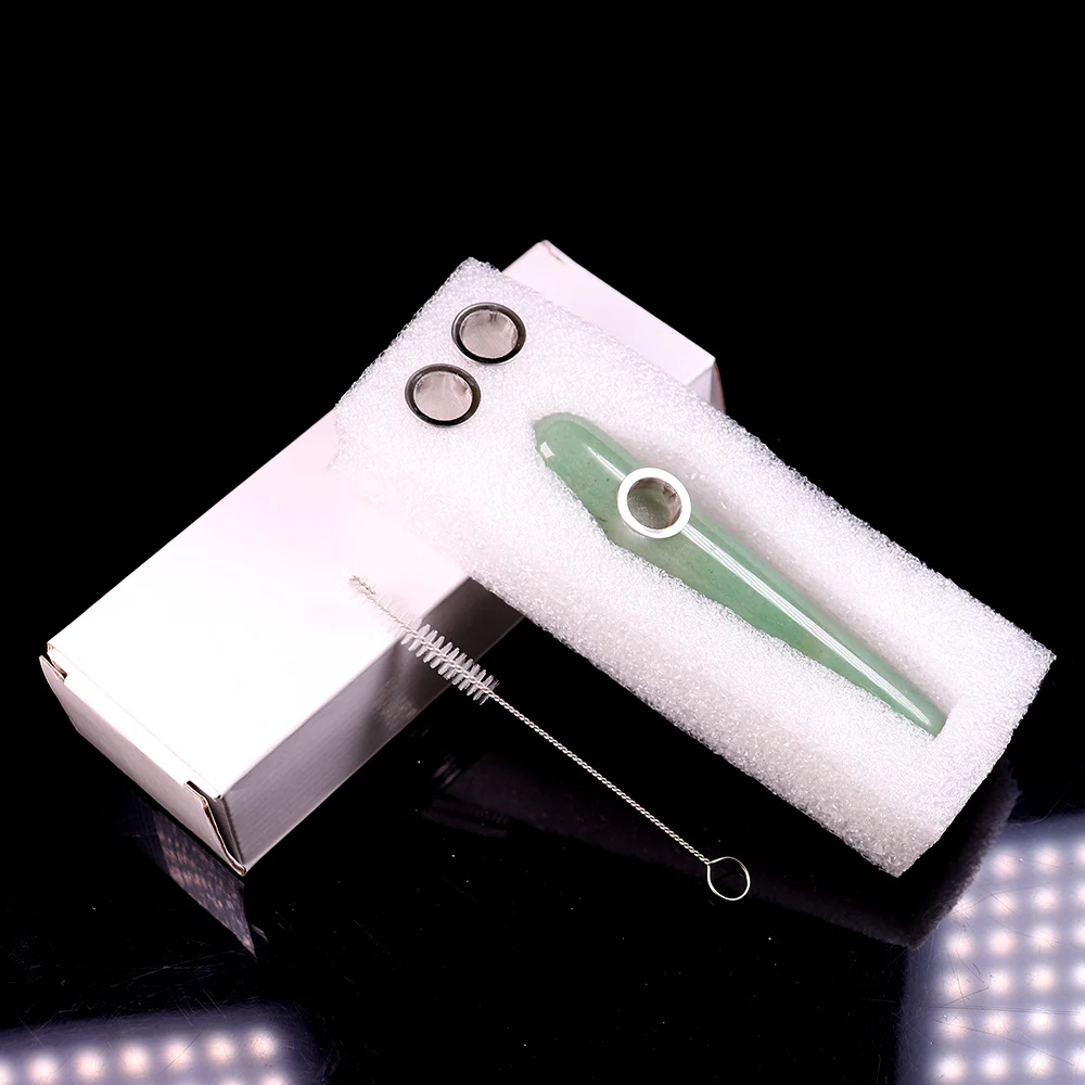 Курительная трубка из 100% натурального авантюрина кварца полудрагоценного