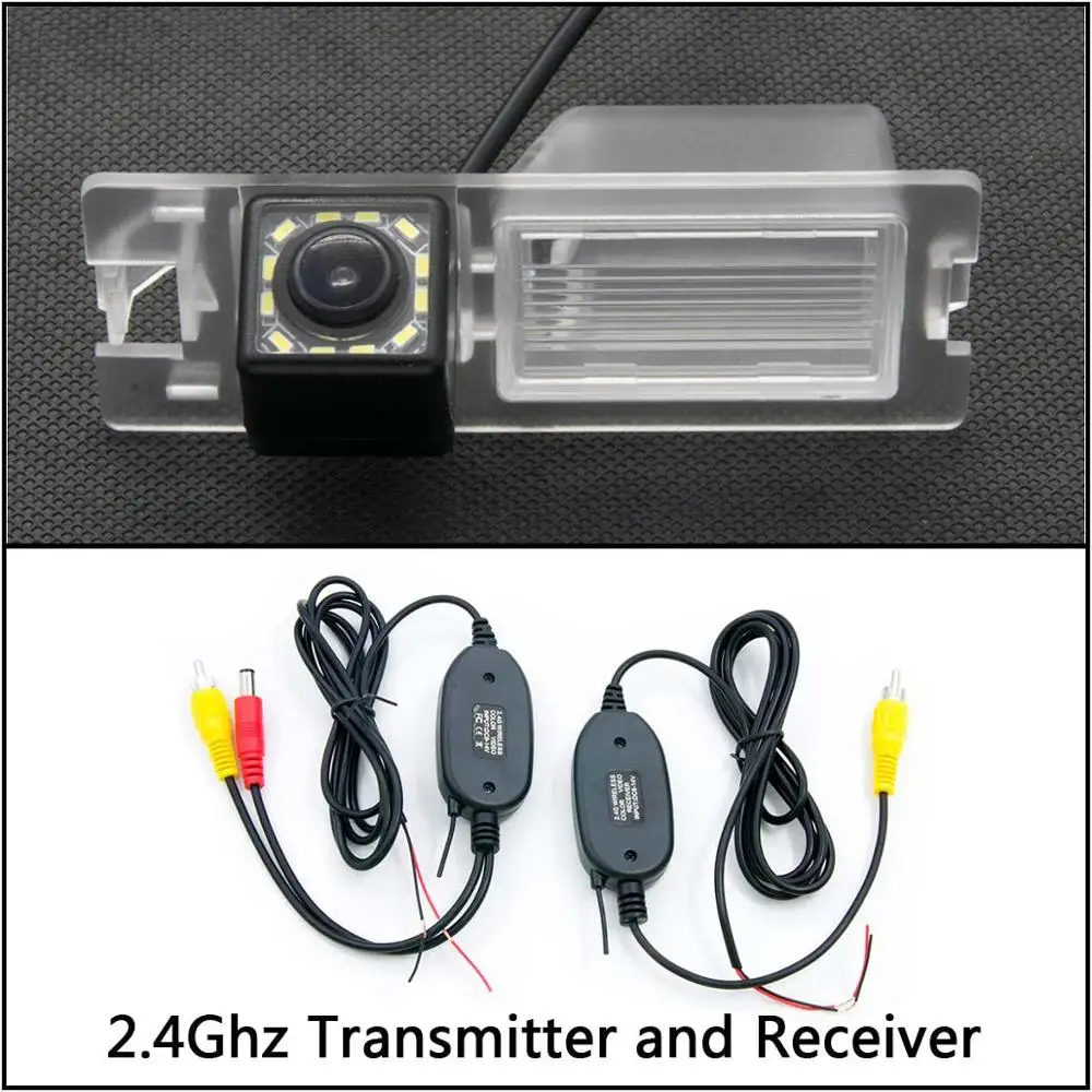 Camera With Wireless 12 Светодиодный фонарь Автомобильная резервная камера заднего вида для FIAT Bravo Brava Croma Grande Punto/Punto EVO 500L Siena автомобильная парковочная водонепроницаемая - Название цвета: Camera With Wireless