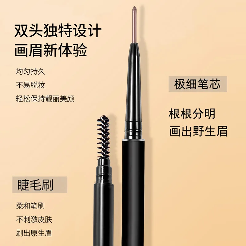 2Pcs Ultra-fine Double Head Eyebrow pencil 5 Colors Tips Liquid pen Waterproof Lasting Natural Eye brow Tattoo Makeup | Красота и