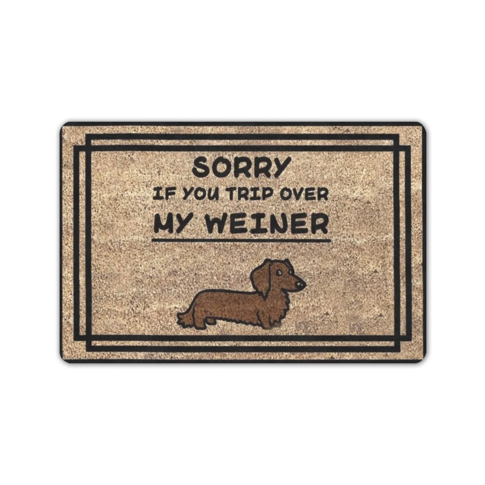 

Doormat - Dachshund Door Mat - Funny Sausage Dog Doormat 23.6" x 15.7"