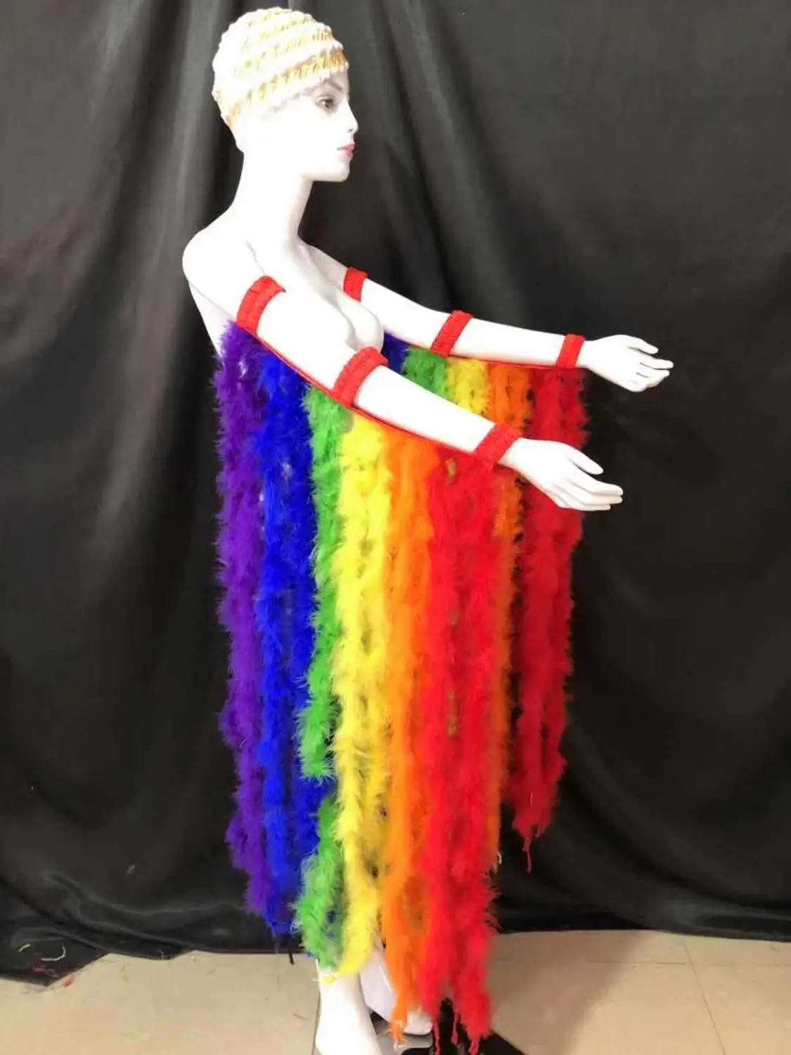 Аксессуары латинские танцы Самба модные изысканные головные уборы Перья