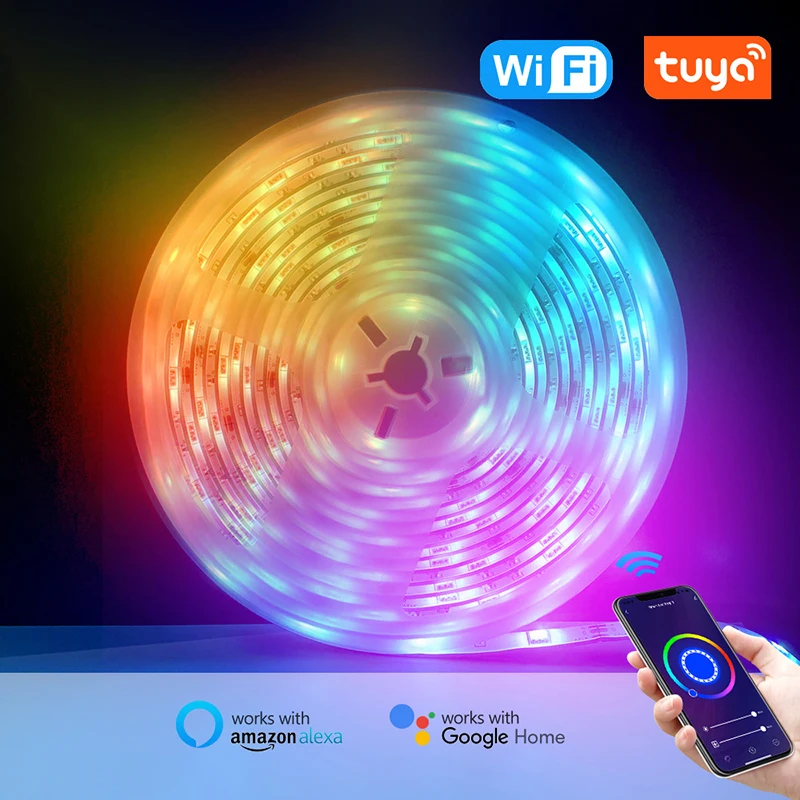 

TUYA LED Lights With RGB Colorful Soft Lights With Christmas Atmosphere Lights Music Rhythm Voice APP Control