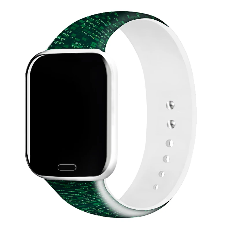 Ремешок силиконовый спортивный для iwatch Series 5 4 зеленый резиновый браслет